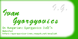 ivan gyorgyovics business card